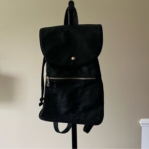 Black Backpack with Gold Accents